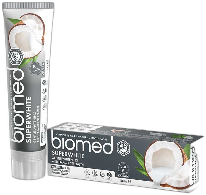 Biomed Superwhite Hydroxiapatit Tandkräm 100 g